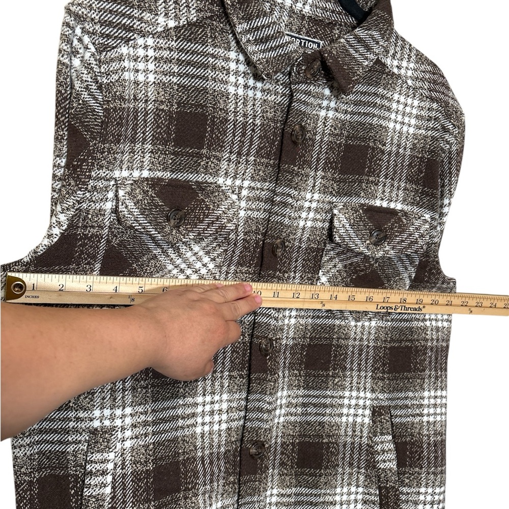 DISTORTION Men's Brown Plaid Casual Button Down Shirt,Size M,NWT - Picture 5 of 8